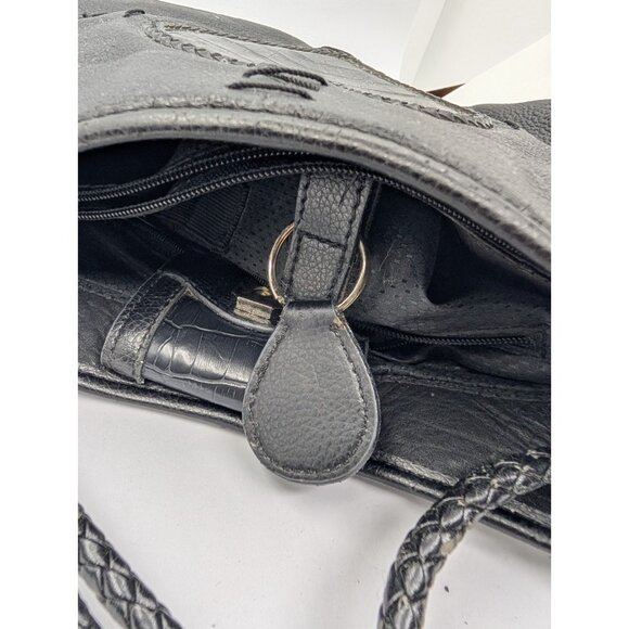 Vintage MC Marc Chantal Bag Black Leather? Silver Accents Small whimsigoth emo - Picture 14 of 14